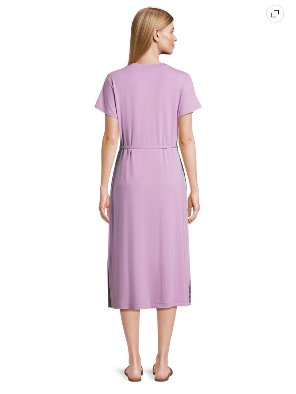 Time and Tru Tie-Front Maxi Dress Lavender XXL NWT - Picture 3 of 11